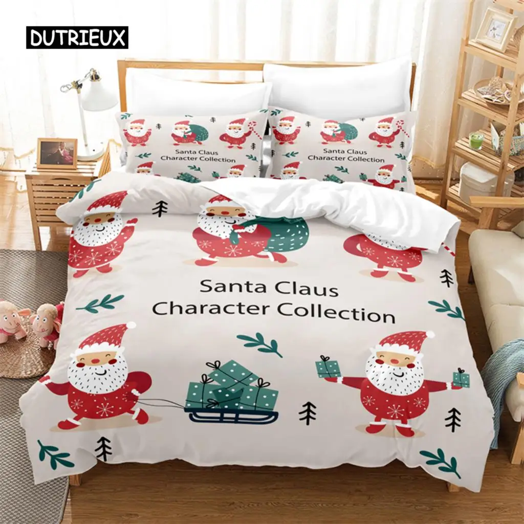 Merry Christmas  Bedding Set Duvet Cover Set 3d Bedding Digital Printing Bed Linen Queen Size Bedding Set Fashion Design