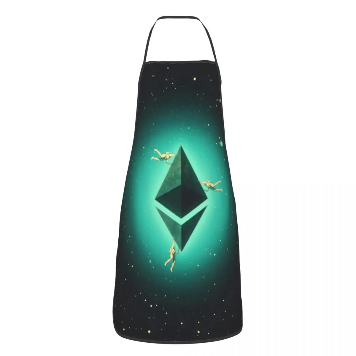 Crypto Ethereum Hodl Bib Apron Adult Women Men Chef Tablier Cuisine for Kitchen Cooking Blockchain Cryptocurrency Miner Painting