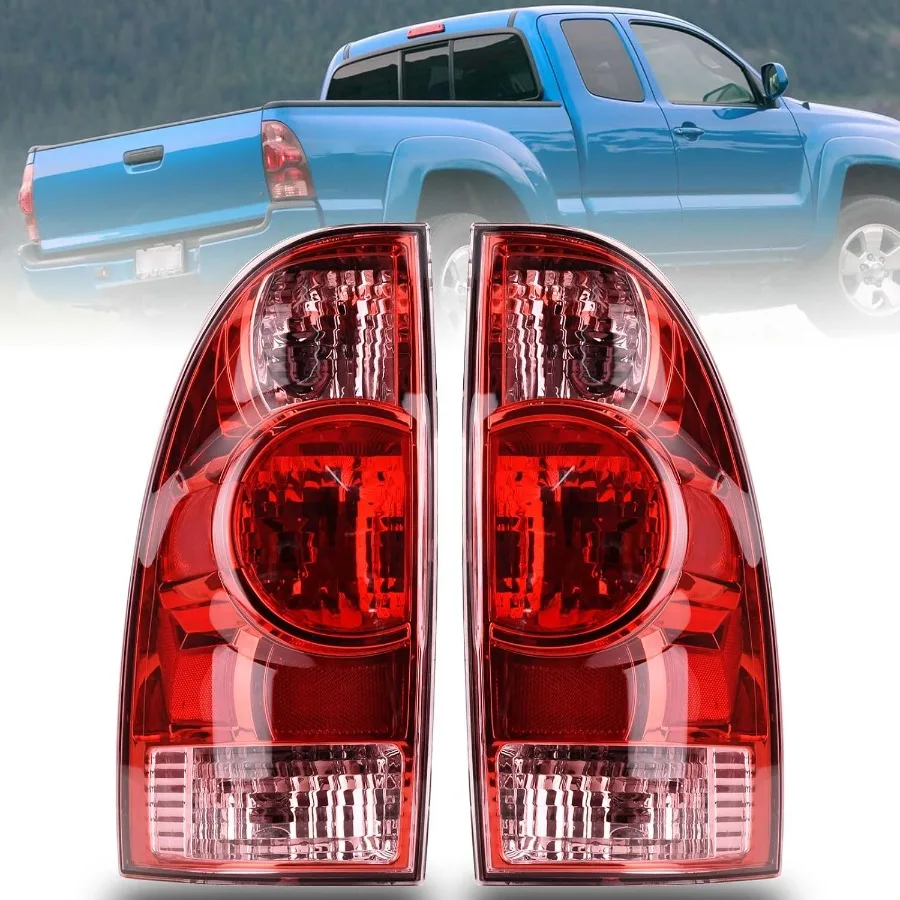 

Tail Light Compatible With 20052015 Tacoma Pickup Driver and Passenger Side Taillights Rear Brake Lamp Signal Assembly with Bu