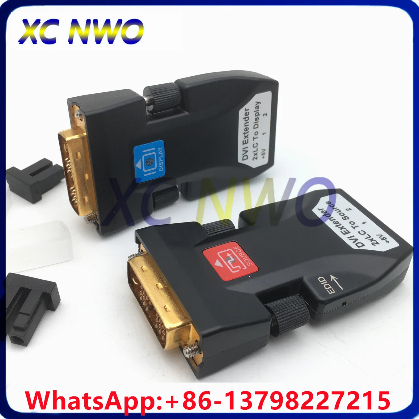 2xLC DVI Fiber Extender 1310nm Laser, 1920*1200@60HZ, 2km（Mini 1080P 2K DVI to Fiber Optic Converter Single Mode 2KM EDID Simple
