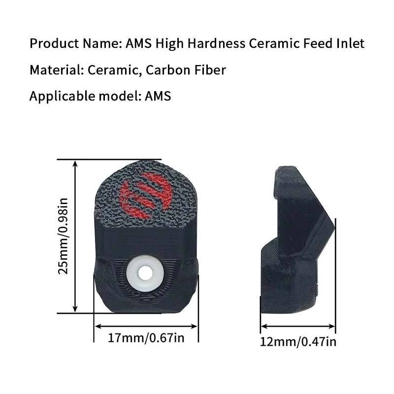 4Pcs/set For Bambu AMS Guard Durable Ceramic Inlet Ring Protector For Bambu A1/P1/X1/H2D/AMS 3D Printer Parts