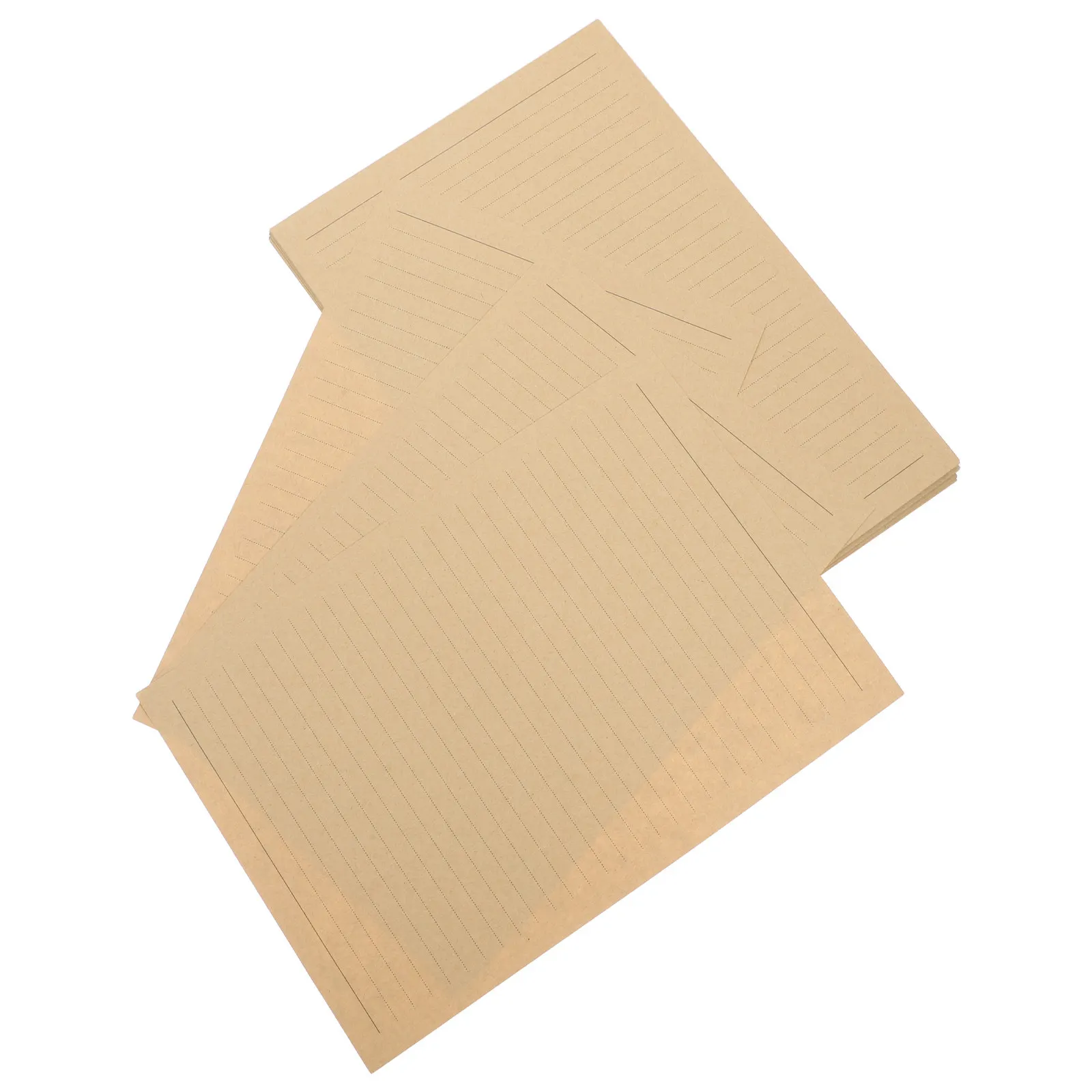 50Sheets Kraft Vintage Lined Letter Paper for Writing Letters Handwriting Practice Thank You Notes Love Letters Office