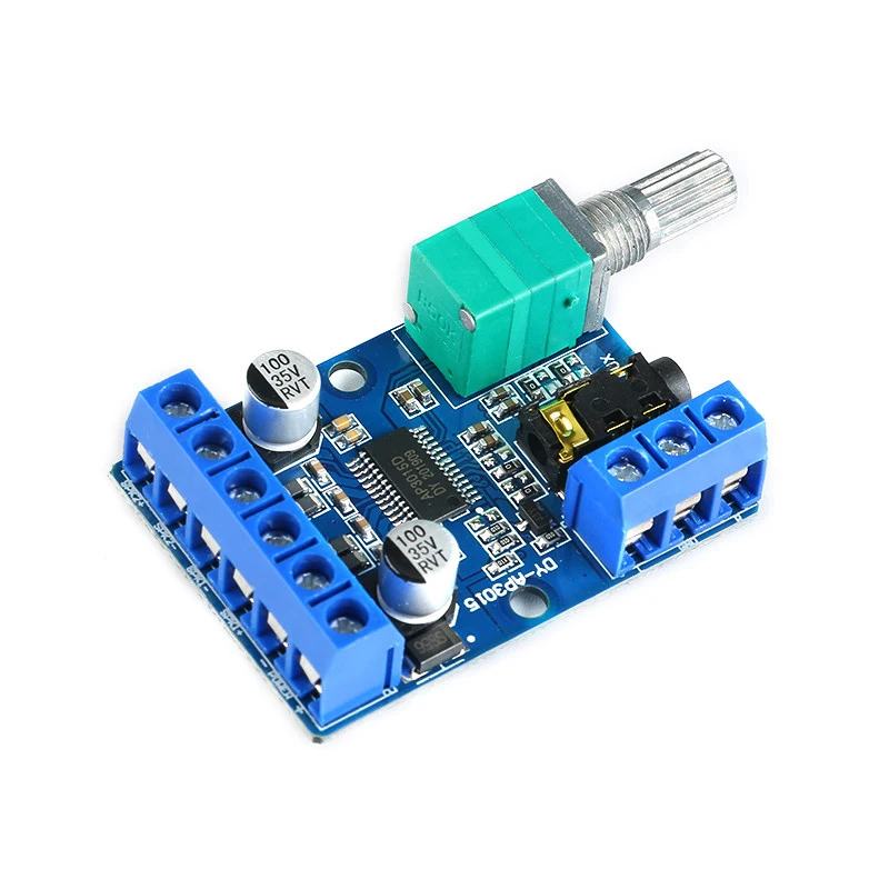 DY-AP3015 DC 8-24V 30W * 2 Class D Dual Channel High Power Stereo Digital Amplifier Board with Adjustable Volume Potentiometer