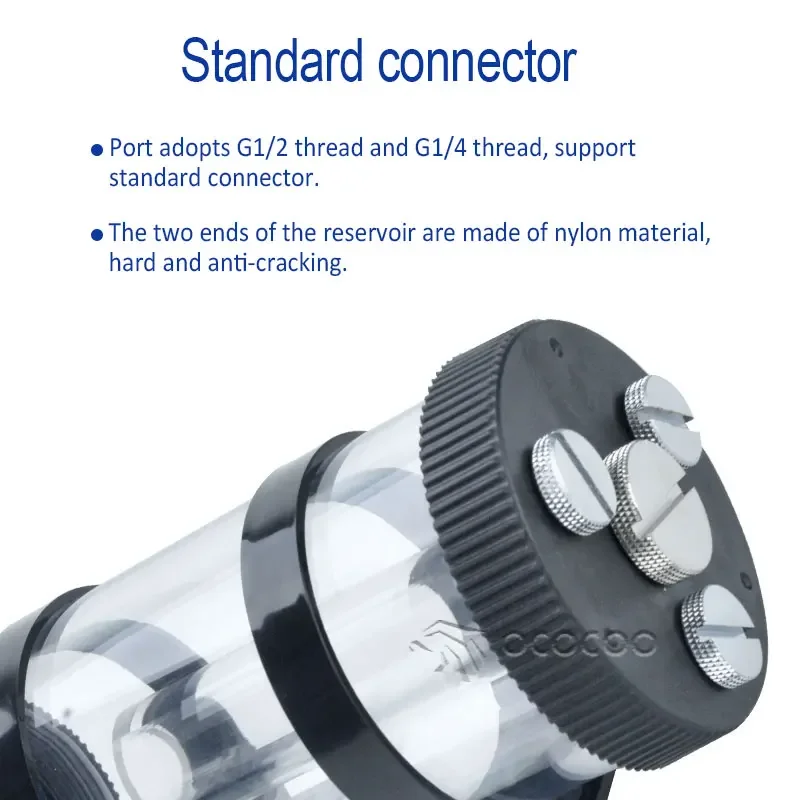 Imagem -04 - Ococoo-water Cooler System Fitting para pc Computador Acrílico Temperatura Resistente Tanque de Nylon Reservatório Faça Você Mesmo Radiador od 70 Milímetros
