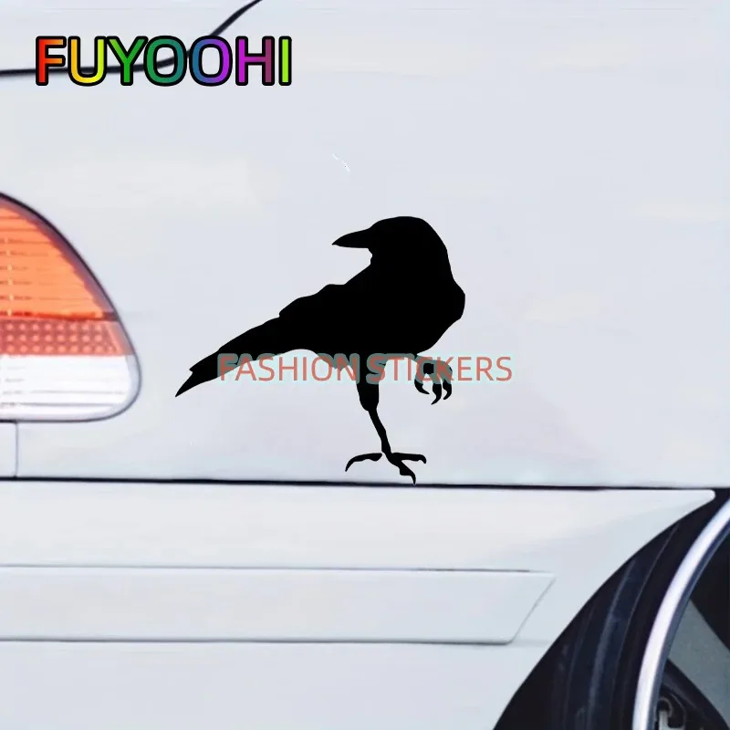 FUYOOHI Exterior/Protection Boutique Stickers Raven Creative Vinyl Car Sticker Decor Decal Black/White Car-styling