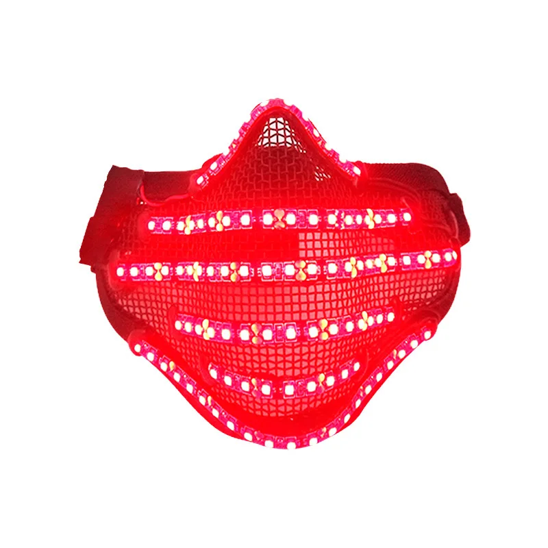 

LED light-emitting wire mesh mask party, dance, dance, ghost dance, stage props, cross dressing, scientific props