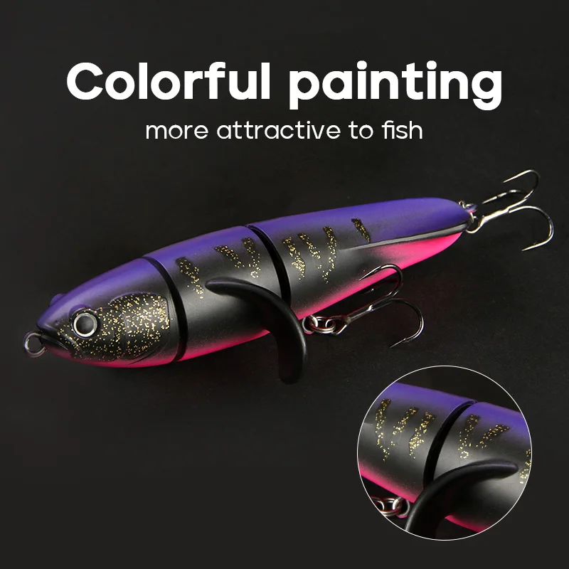 23g/115mm Floating Pencil Lure Three Section Water Surface Propeller Floating Hard Baits Topwater Bass Lure Fake Bait Suit