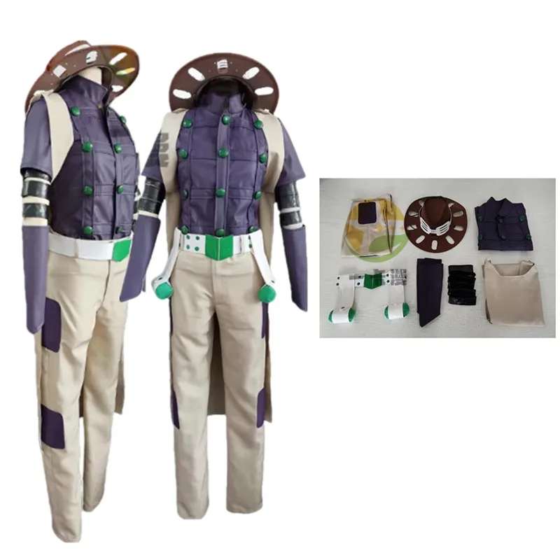 

Anime Gyro Zeppeli Cosplay Costume Bizarre Adventure Fantasia Adult Shirt Pants Hat Belt Outfits Halloween Carnival Party Suit