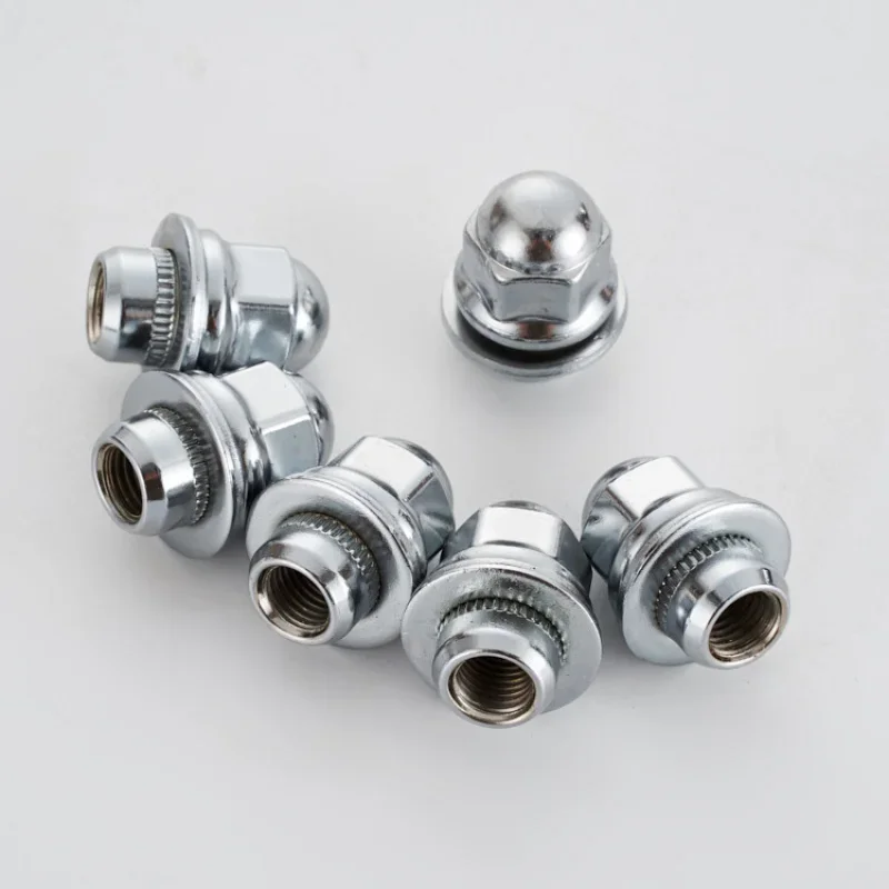 M12x1.5 Wheel Lug Nut Cap for Mitsubishi Pajero V73 V93 V97 Outlander ASX Lancer Eclipse Cross - Chrome Steel Tire Hub Screw