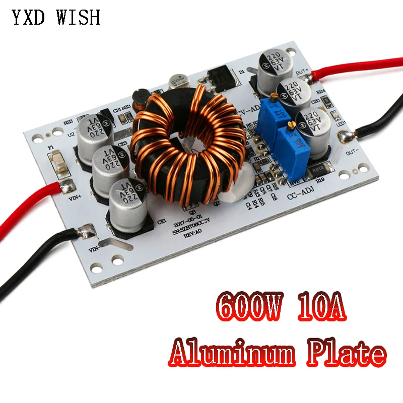 600W DC-DC Step Up Boost Converter Module DC 12V 24V 36V 48V Power Supply Transformer 10V-60V to 12V-60V 10A Voltage Regulator