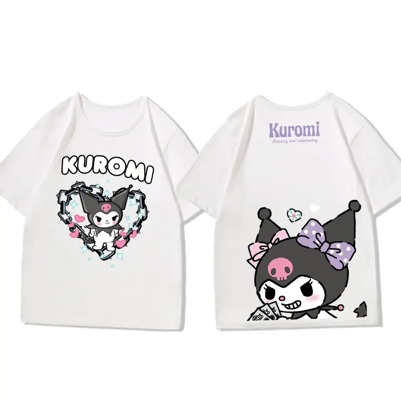 Sanrio Soft Cute Melody High Quality Boys and Girls Short Sleeve Children's T-Shirt Summer Cotton Cartoon Children's T-Shirt Top