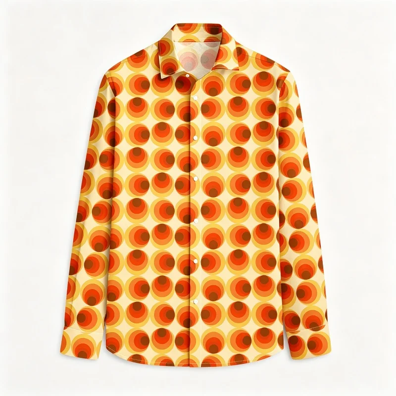 Nouvelle Chemise Homme Tendance 2026 – Chemise Imprimée Personnalisée à Manches Longues, Décontractée et Habillée, Tendance Mode, Vêtements Personnalisés pour Homme