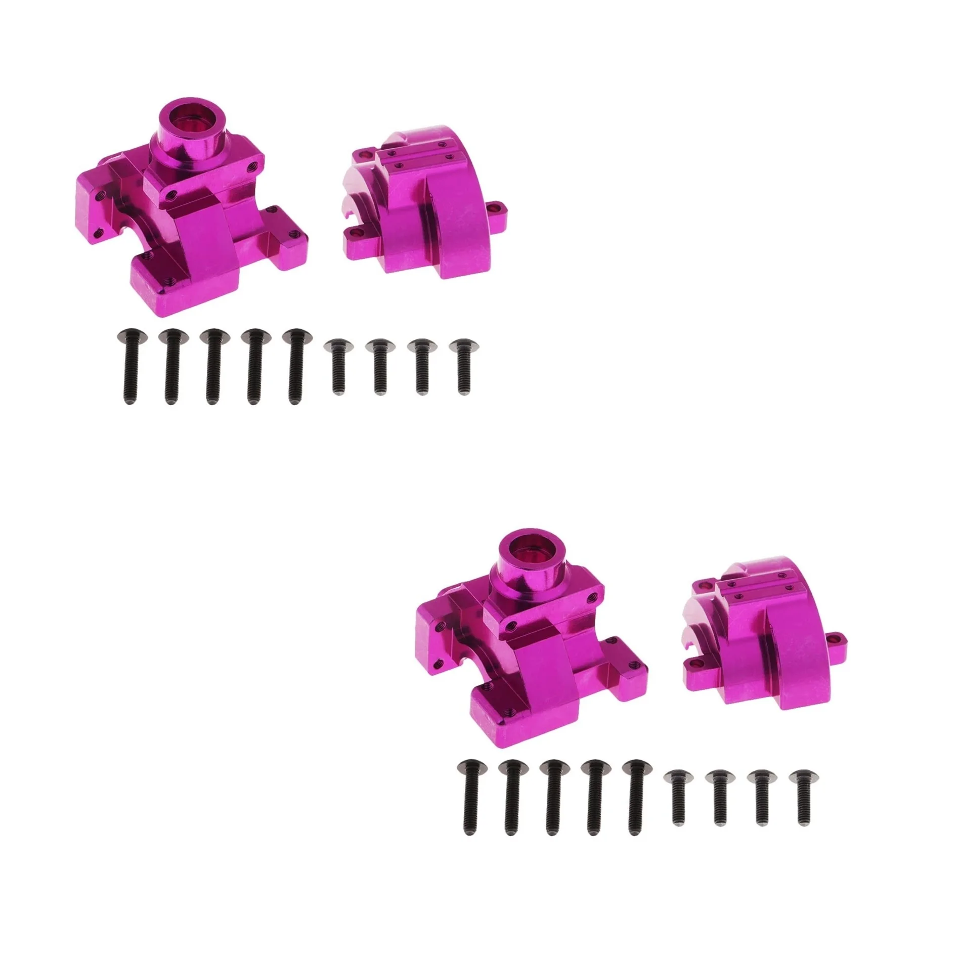 2Pcs Metal Front Rear Gearbox Shell 102075(02051) for HSP 94123 94106 94107 94170 94118 94108 94111 RC Car Parts,4