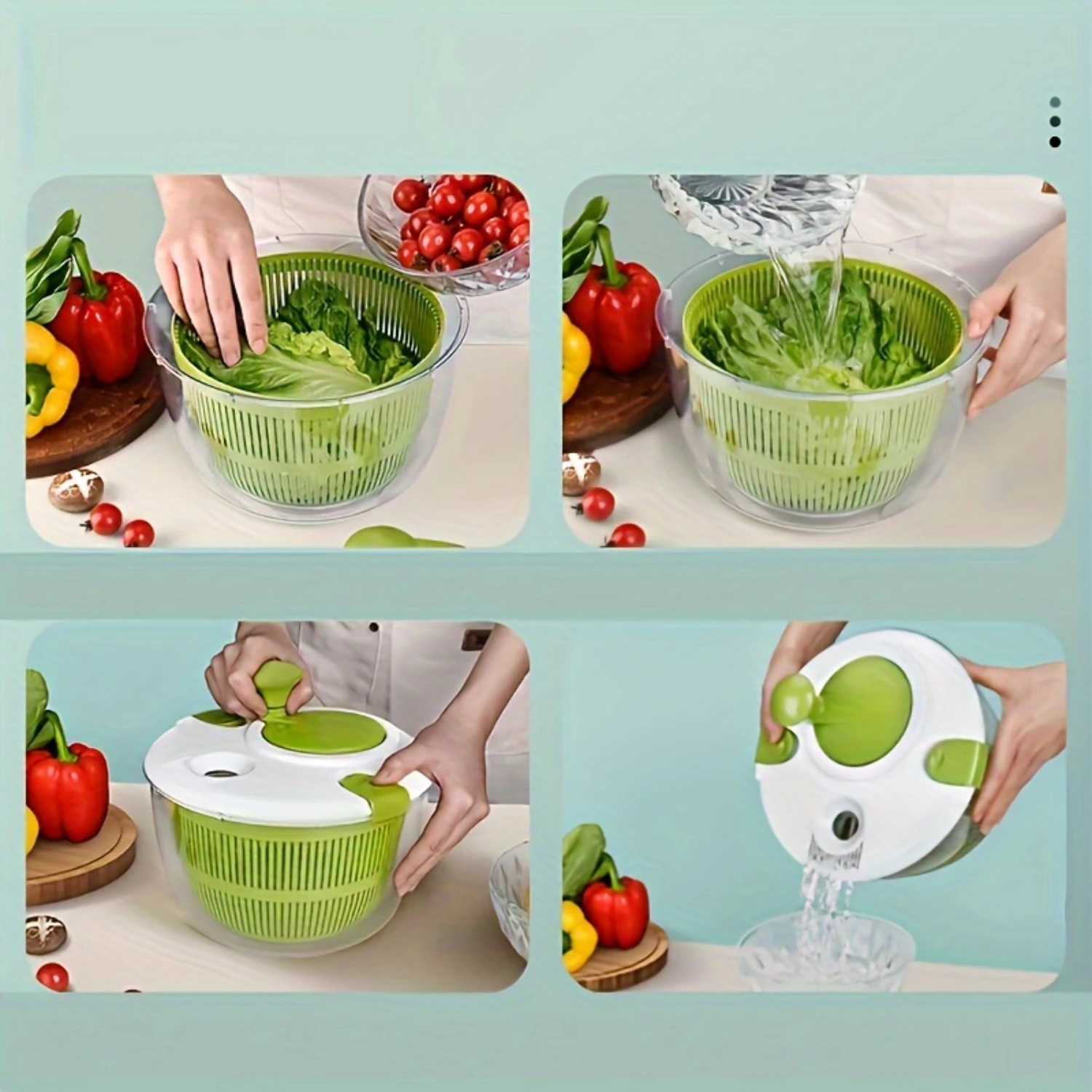 

Fruit Drainer, Vegetable Cleaning Dryer, Salad Spinner, Fruit Basket, Fruit Colander, Lettuce Spinner, Colander Basket, Dryer, K