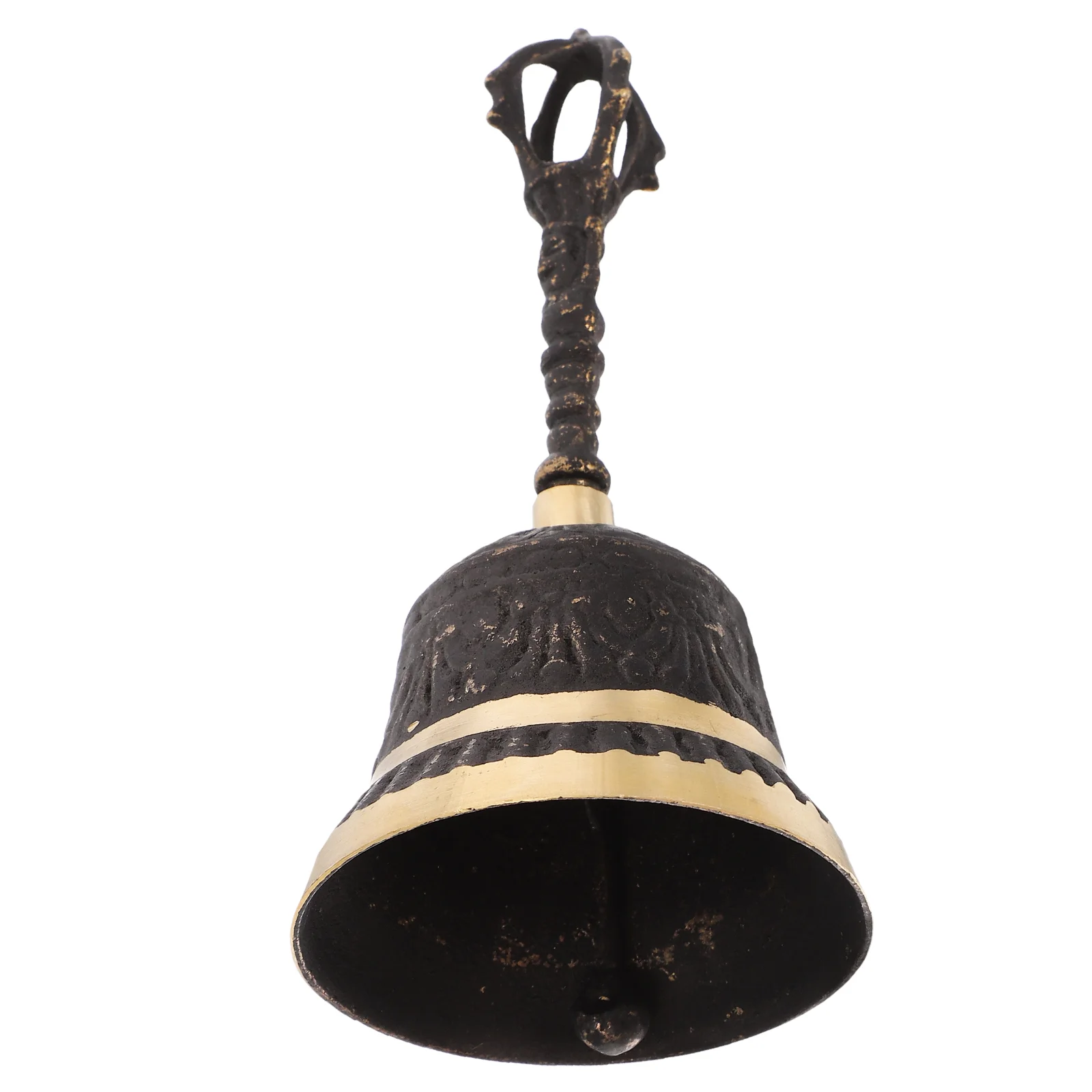 Pure Copper Bell Service Handheld Compact Decor Old Fashioned Ringing Retro Cranked Hand-shake Bells