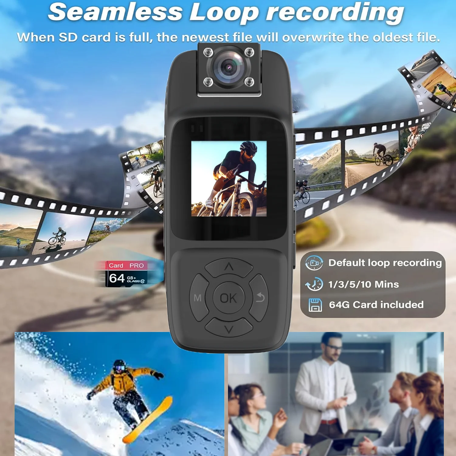 

Full 4K Ultra HD Mini Camera Digital Video Recorder Pocket Action Sports Wifi Bodycam Motorcycle Road Action Bike Camera