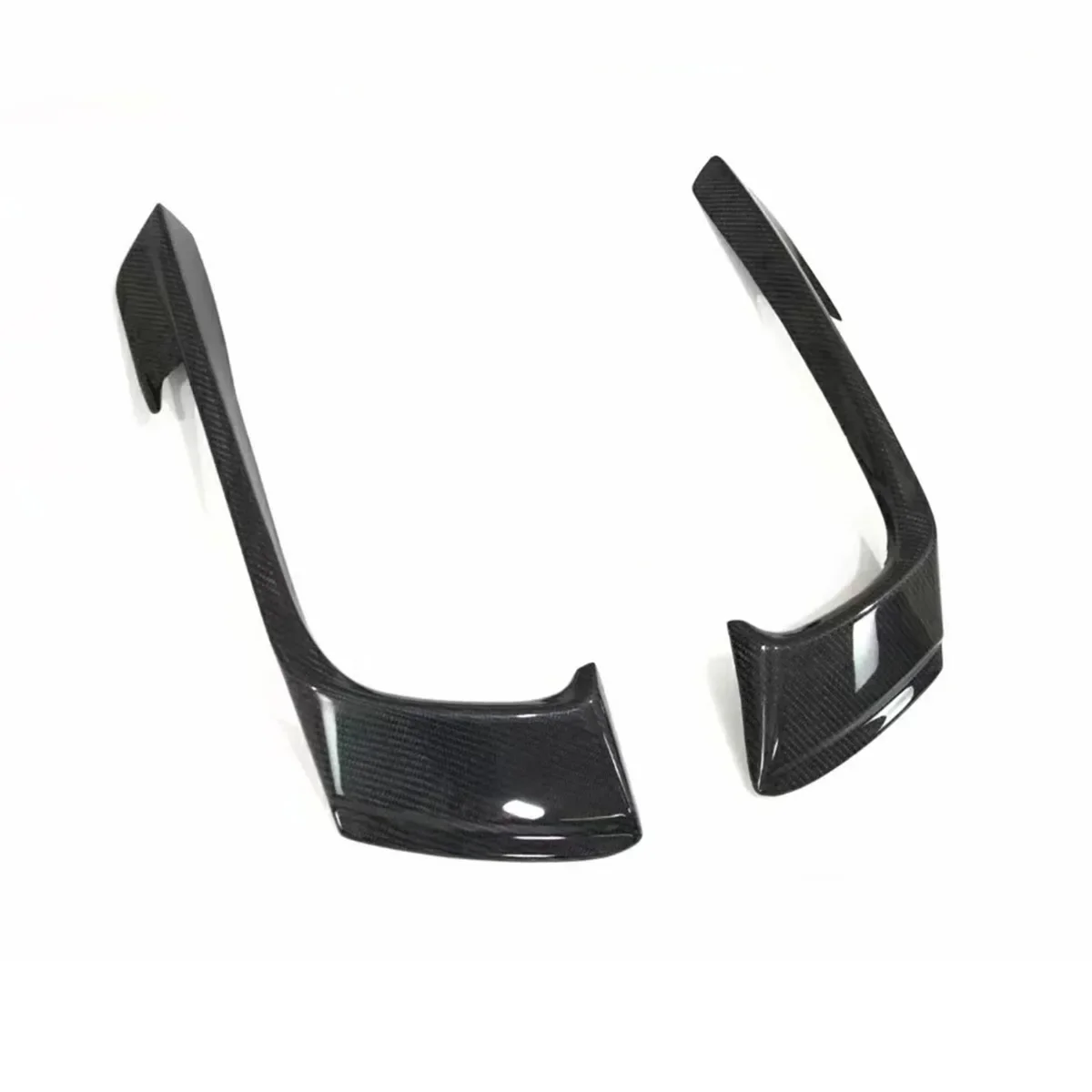 

Front Bumper Side Fog Light Dry Carbon Fiber Air Vent Intake Frame Cover Trim For Porsche 718 Boxster Cayman FRP glossy black
