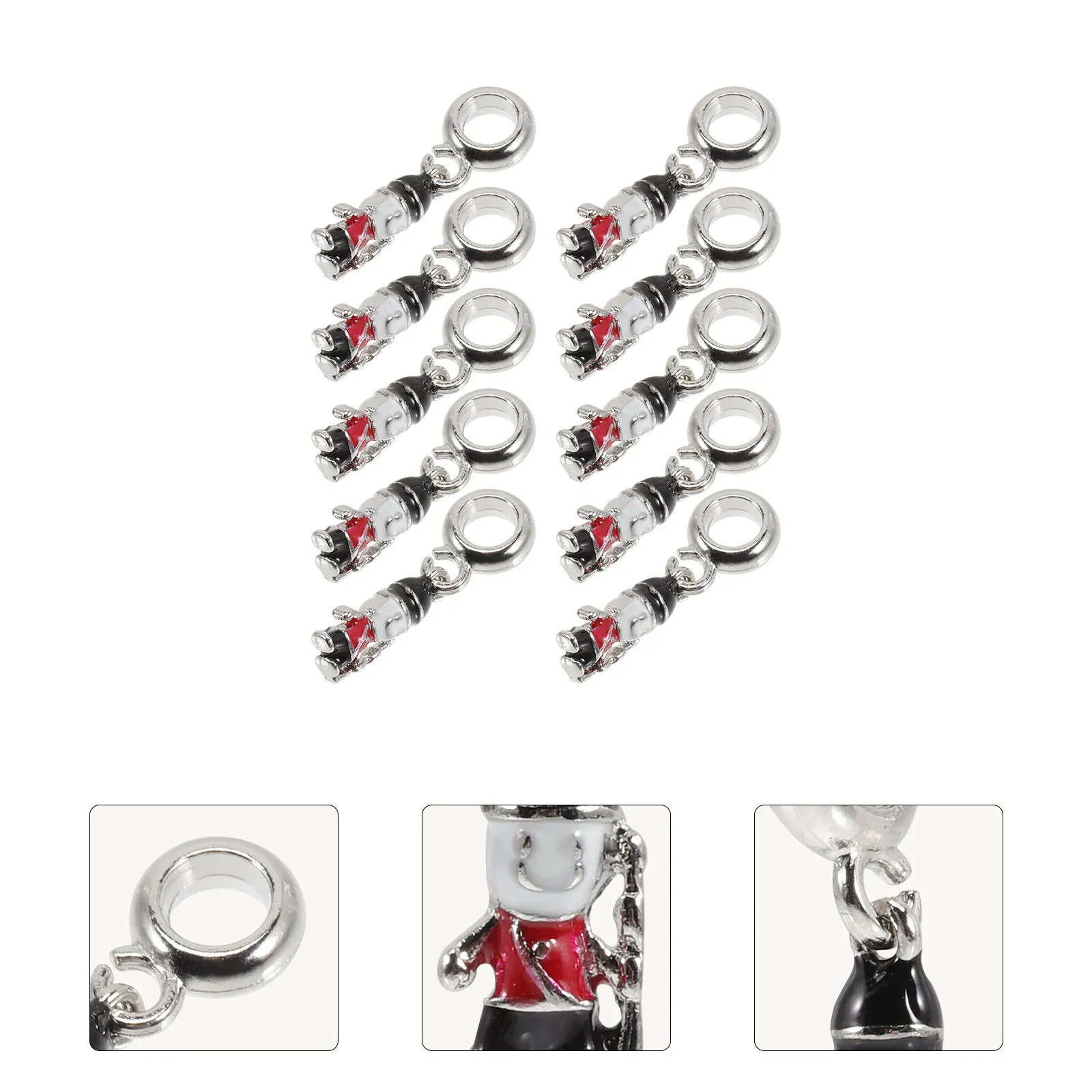 

10Pcs Retro Jewelry Findings Nutcracker Charms for DIY Necklace Bracelet Earring Keychain Craft Projects Christmas Decorative