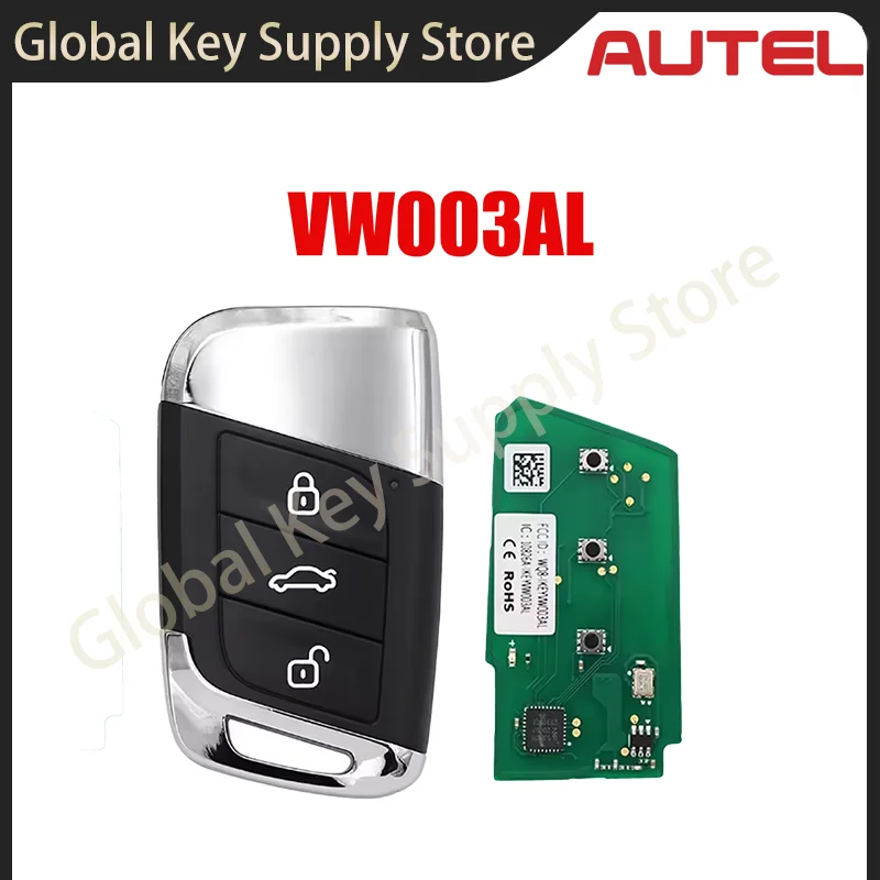 Autel IKEYVW003AL VW003AL Universal Smart Remote Key 3 Buttons for Volkswagen For Autel Smart Key For KM100 IM508 IM608