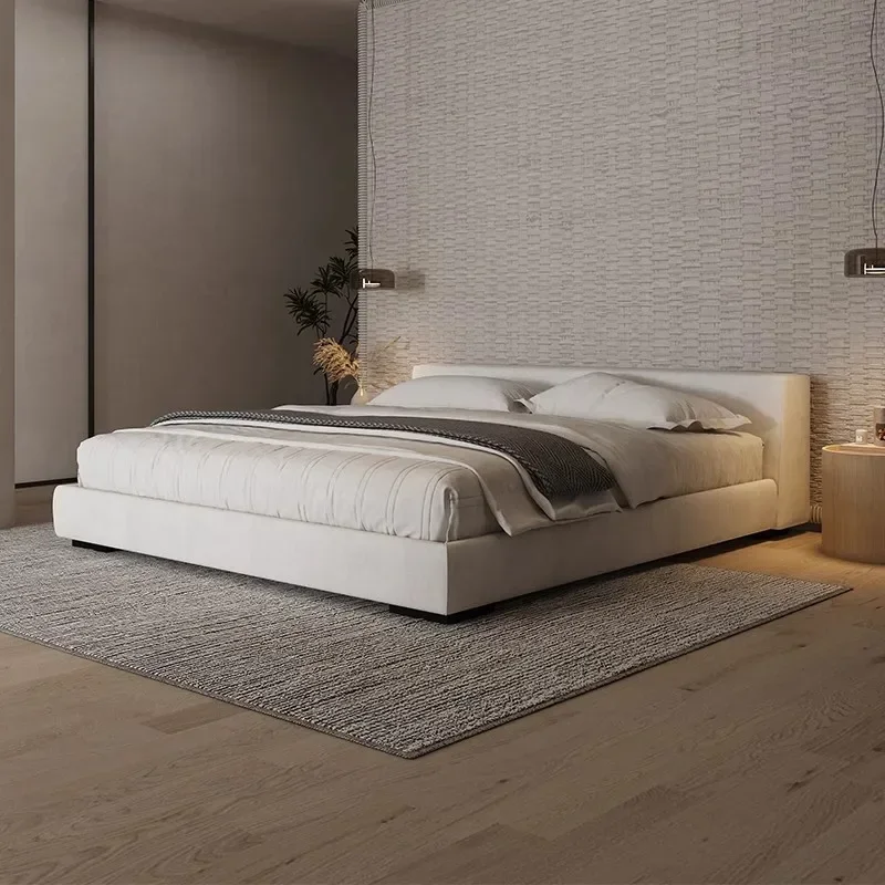 سرير زفاف عالي الجودة لغرفة النوم، سرير مريح للمنزل كريمي بسيط، أبيض كلاسيكي فريد من نوعه، أثاث غرفة نوم Cama De Casal #2