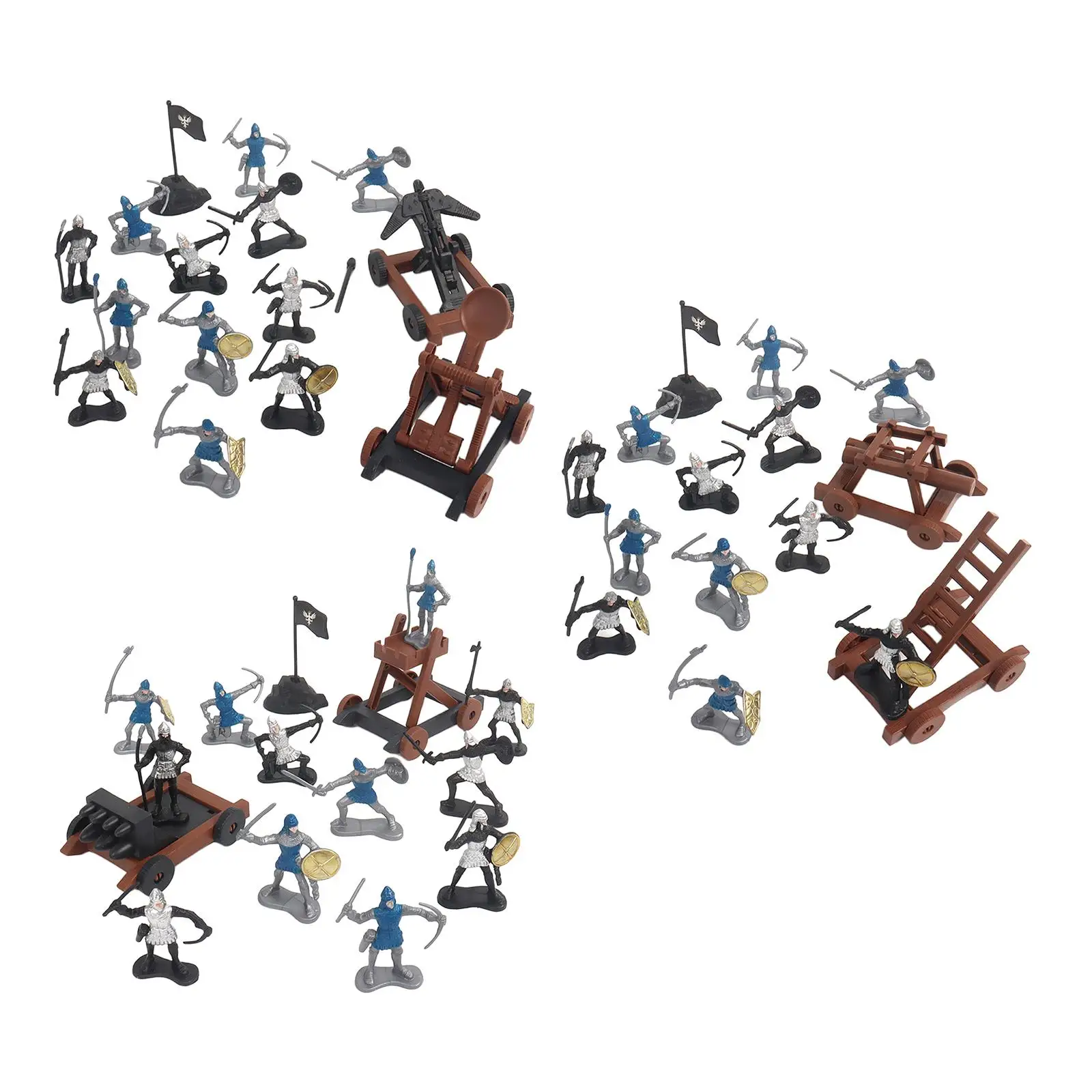 15 peças de plástico cavaleiro medieval soldado exército arcaico homens e para crianças