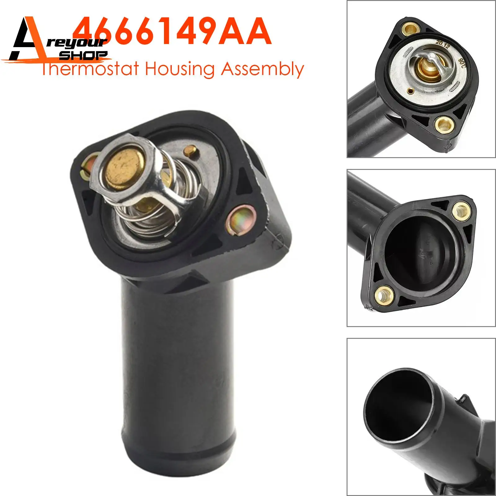 

Thermostat Housing Assembly for Jeep Wrangler JK 2007-2011 V6 3.8L 4666149AA