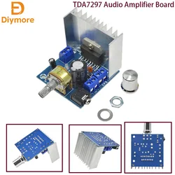 TDA7297 Audio Amplifier Board 15W+15W Digital Amplifier Module 12V DC Mini Stereo Amp Amplify Dual Channel Power 2.0Stereo