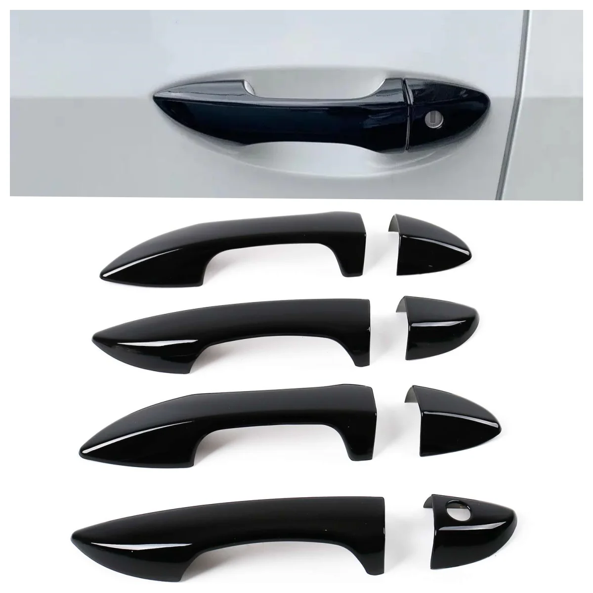 Für Toyota Corolla LHD 2014 2015 2016 2017 2018 abs Chrom Kohle faser schwarz Türgriff abdeckung Verkleidungen Auto Styling Zubehör