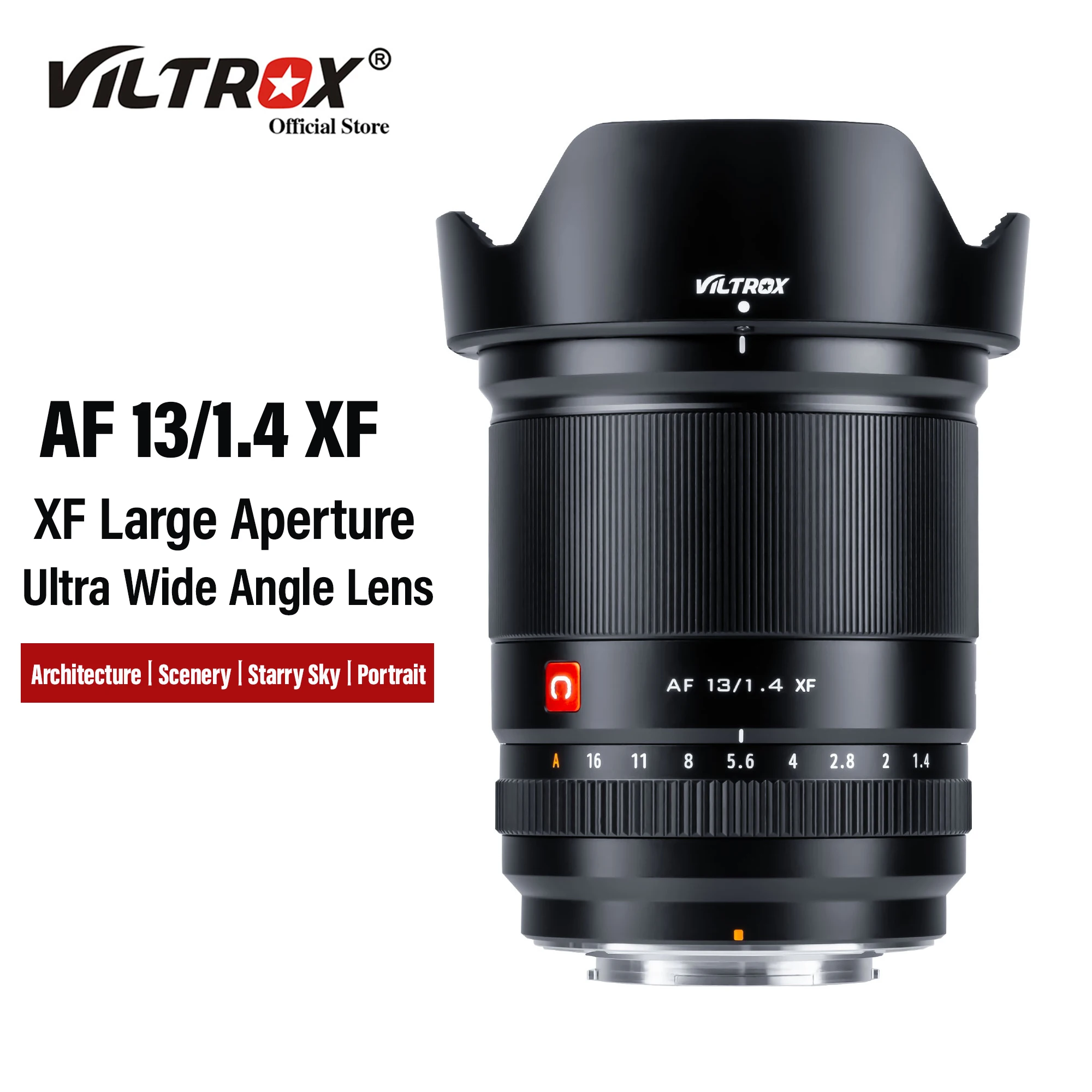 

Viltrox 13mm F1.4 Fuji X Auto Focus Ultra Wide Angle Lens Large Aperture APS-C for Fujifilm XF Mount Camera X-T4 T100 VLOG Video