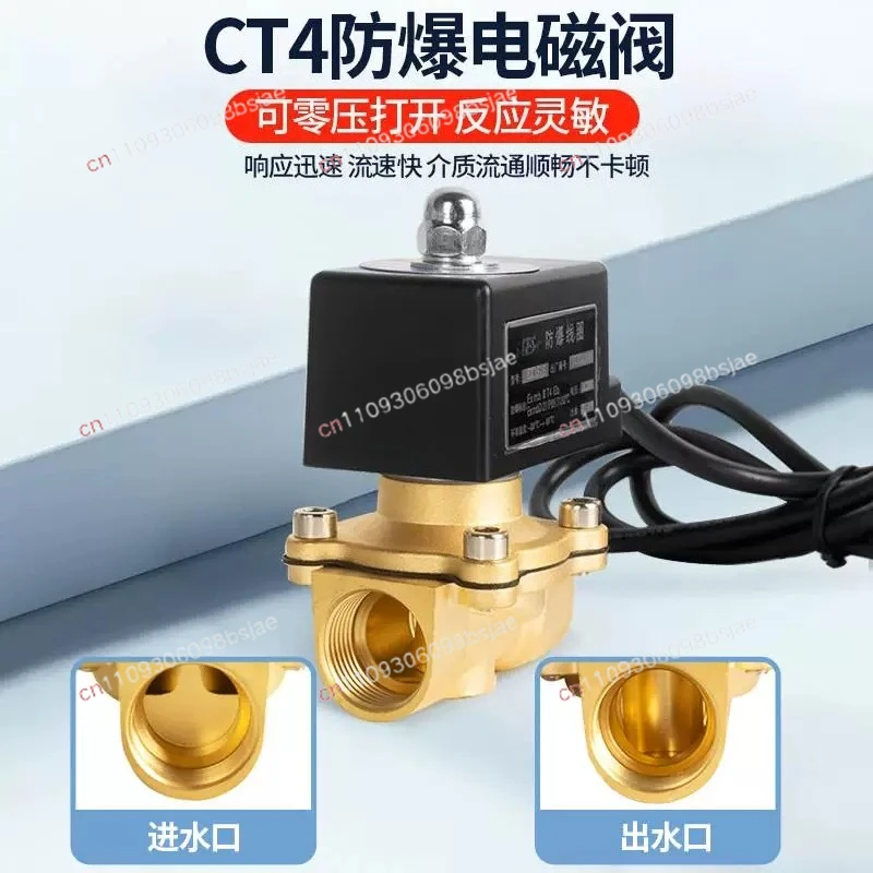 220/24V brass thread button electronic valve pipeline switch control valve mine water air