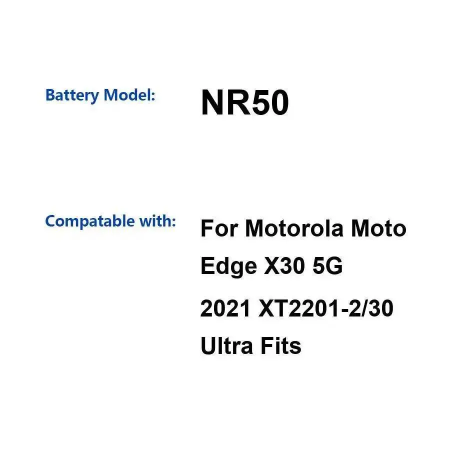 

Mobile Phone Battery NR50 High Performance 5000Mah For Motorola Moto Edge X30 5G 2021 XT2201-2 30 Ultra Fits