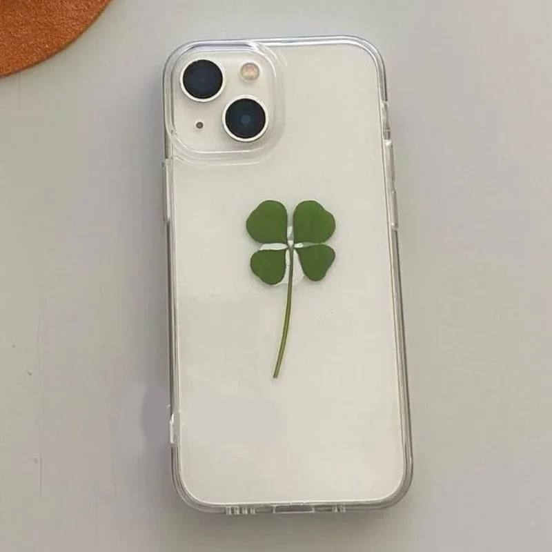 Cute Clover Phone Case for iPhone 17 16 15 14 13 12 11