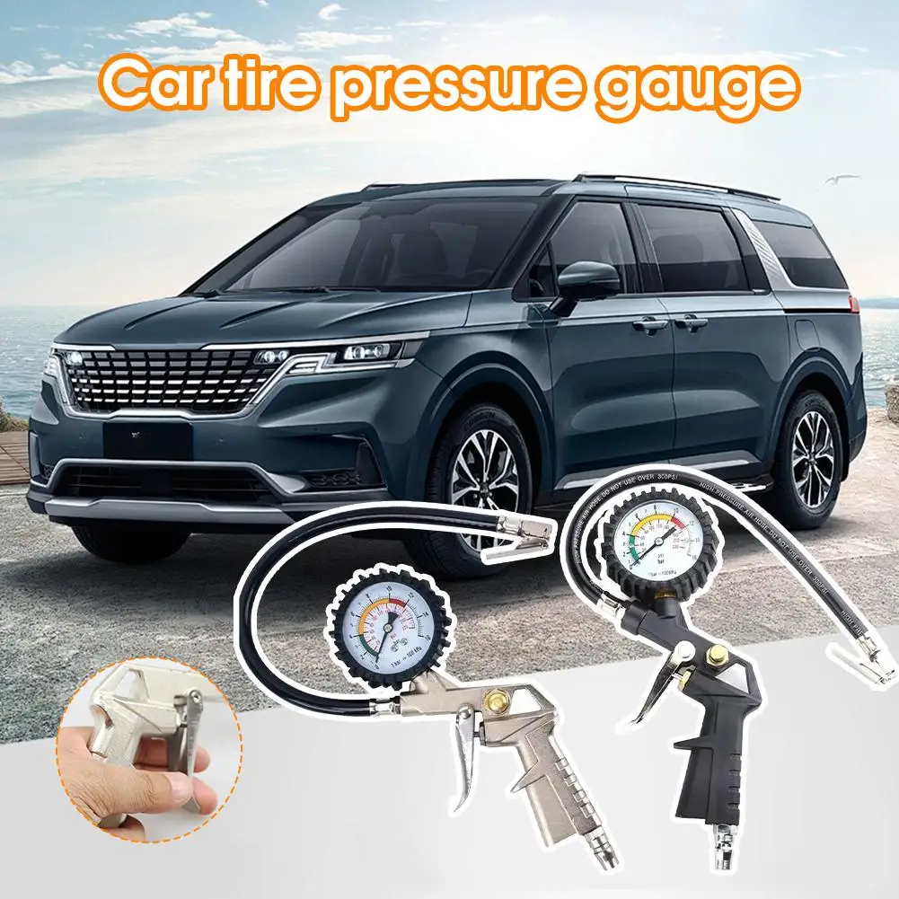0-16Bar/0-220Psi بندقية ضغط الإطارات السيارات قياس ضغط الإطارات ل ضاغط الهواء سيارة SUV دراجة نارية مضخة نفخ الإطارات إصلاح J1J6