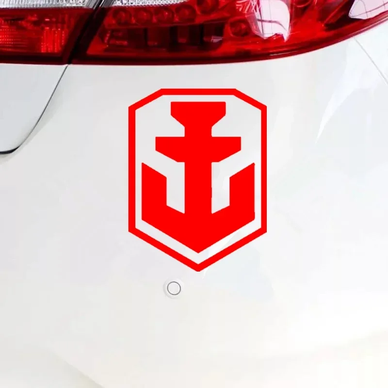 Interesting warship world vinyl self-adhesive paper, bumper, window, car decoration beauty 14x18.5cm