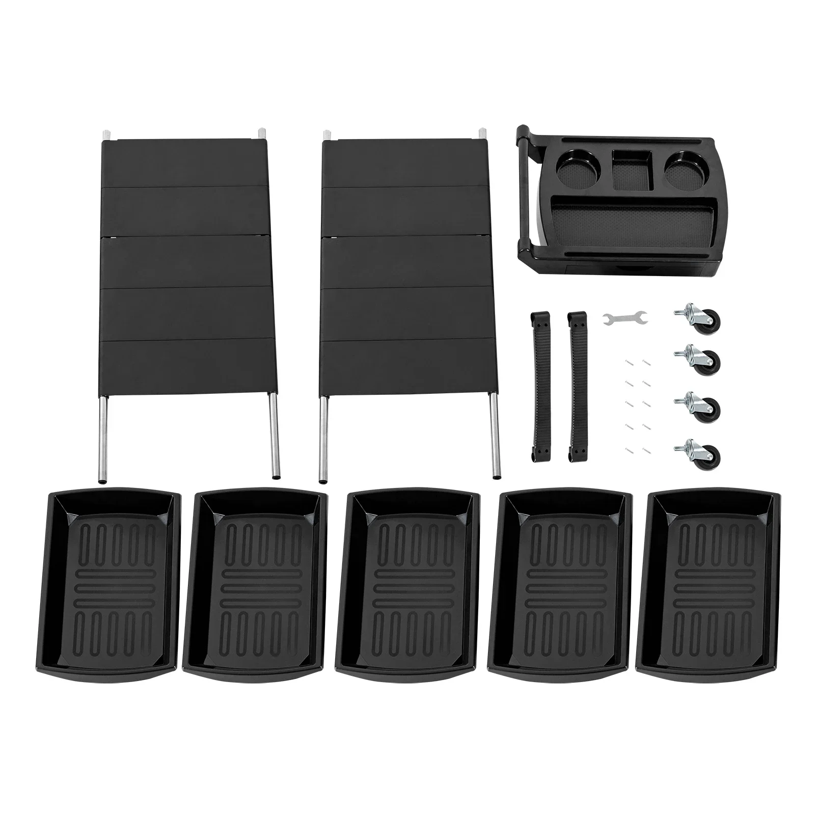 عربة صالون التجميل، عربة أدوات التجميل متعددة الوظائف مكونة من 6 طبقات، رف تخزين صبغ الشعر، منظم معدات المتداول، لمتجر سبا الحلاقة #6