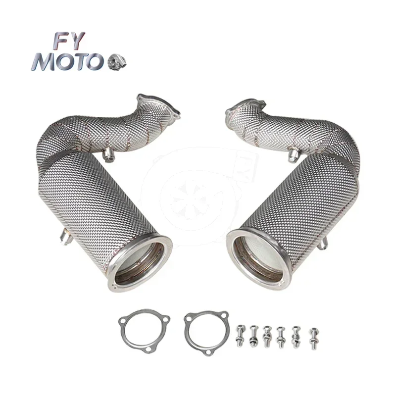 SS304 Exhaust Downpipe For Porsche Cayenne 2.9T OPF Model Performance Upgrade Parts