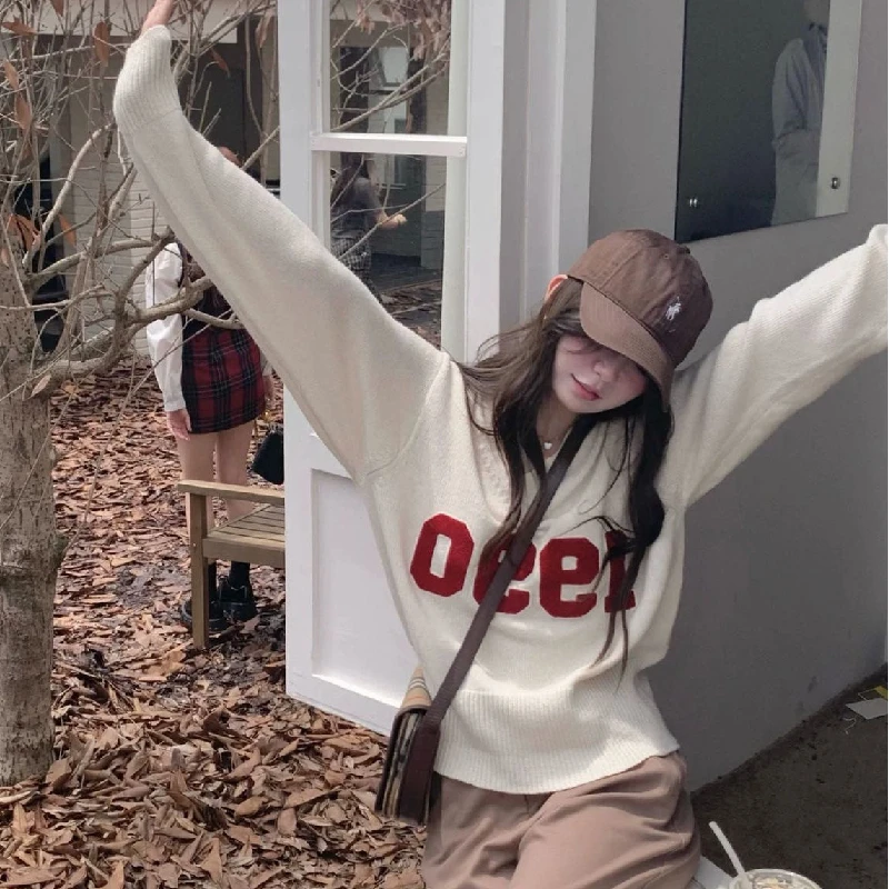 

Высококачественный вязаный свитер V-Ne Long Sve Inner Wear Women's Faion Guangzhou Thirteenth Fac Autumn Winter Sle