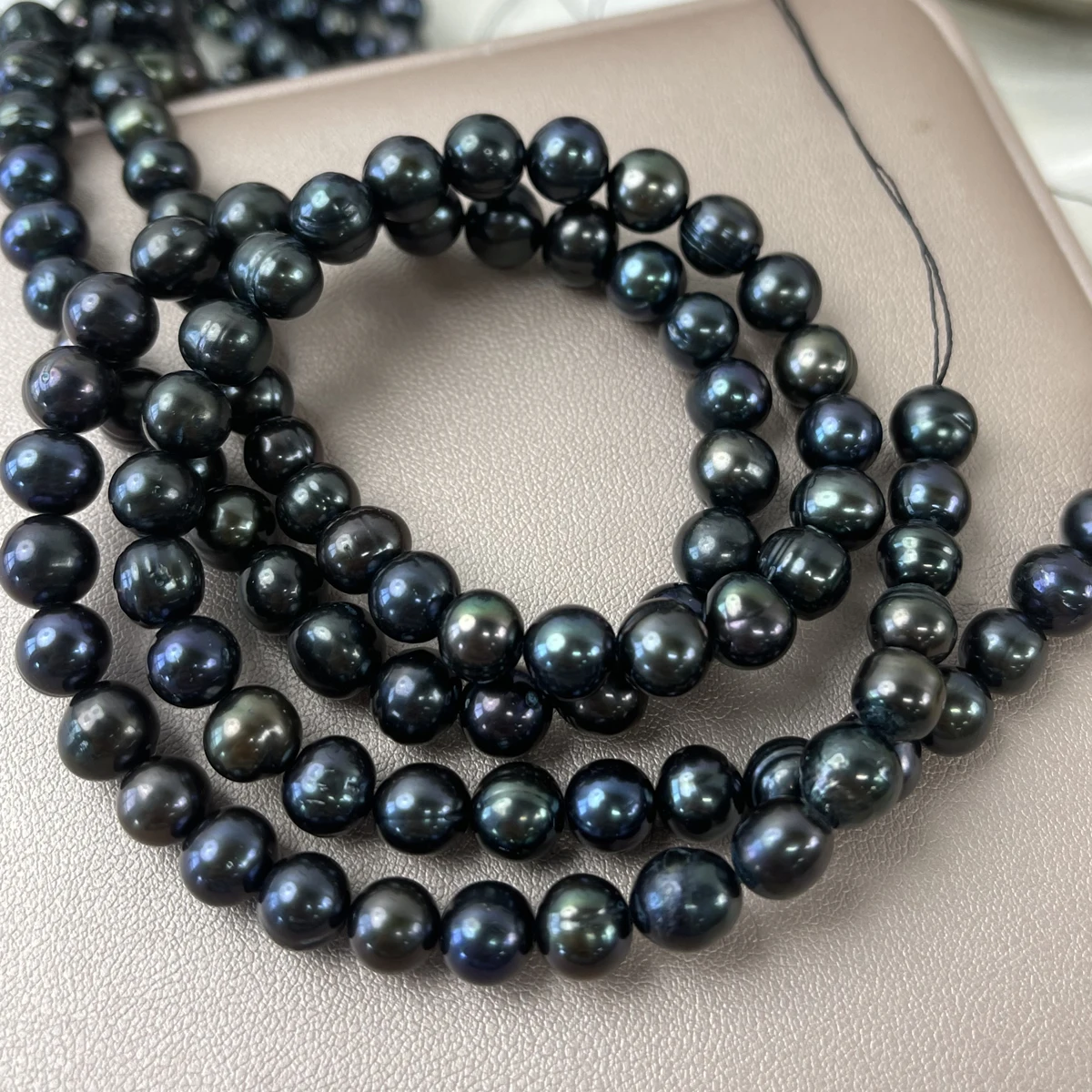 

9-10mm Black Natural Freshwater Pearls Potato-shaped Loose Beads for Jewelry Making Supplies DIY Necklace Bracelet Accessories