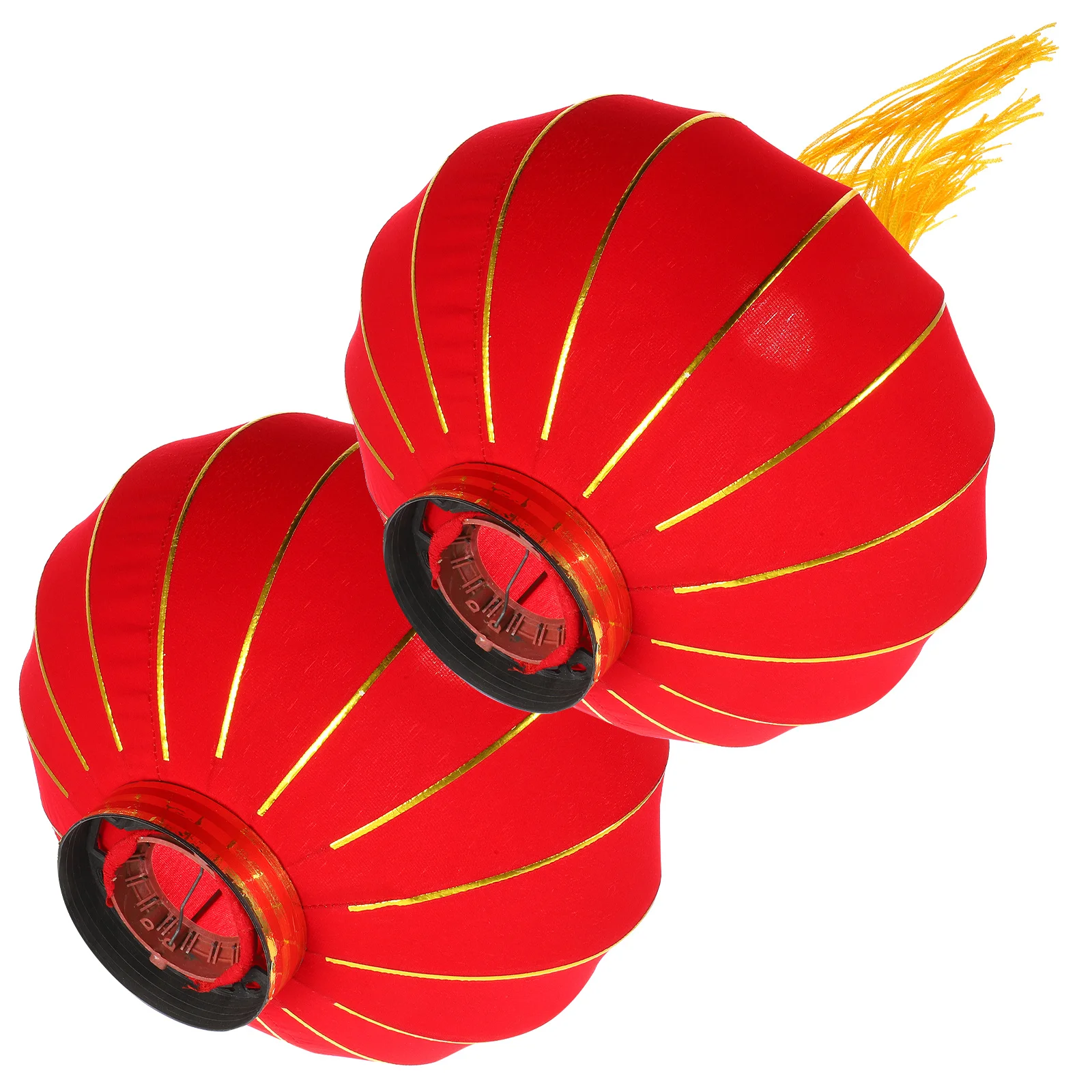 

2Pcs Hanging Cloth Lantern Vintage Festival Decoration Iron Wire Craft for Outdoor Indoor Holiday Chinese Lantern Party Charm