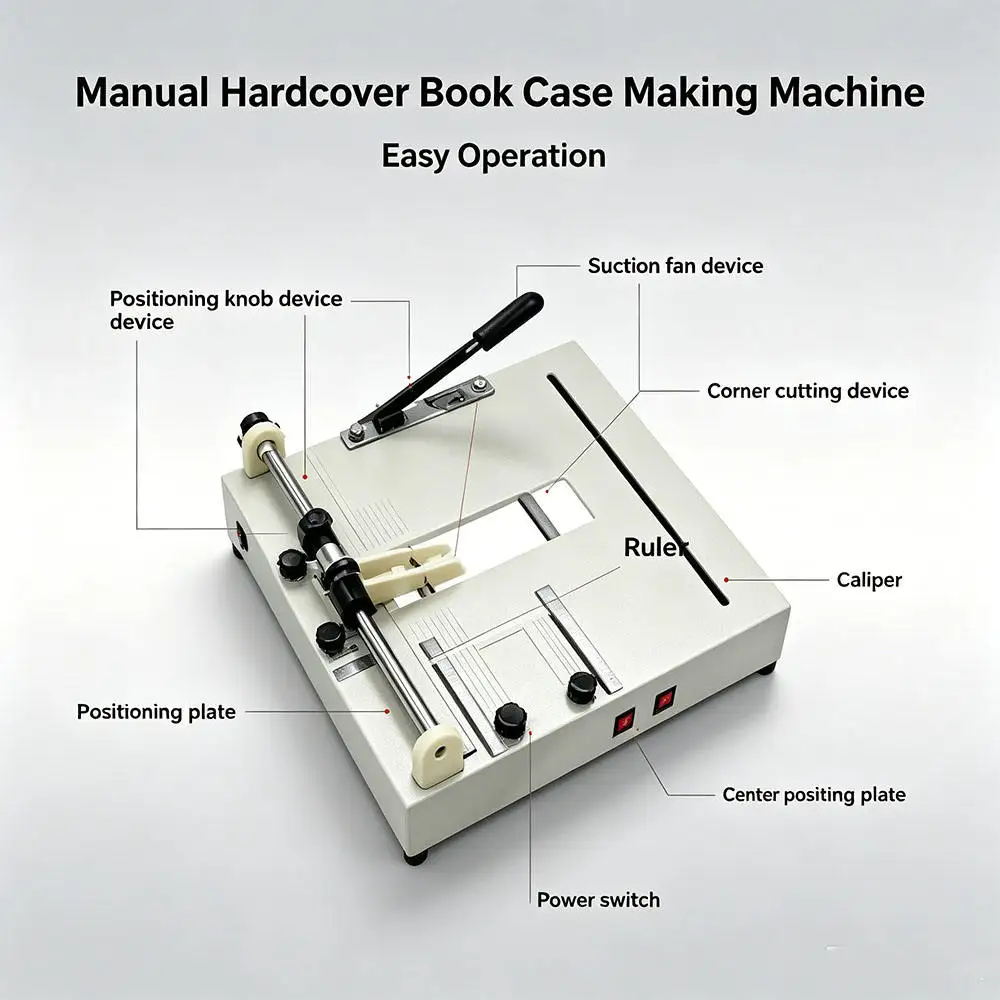 Accurate positioning manual hardcover book case making machine 700x570mm, suitable for post-processing paper processing tasks