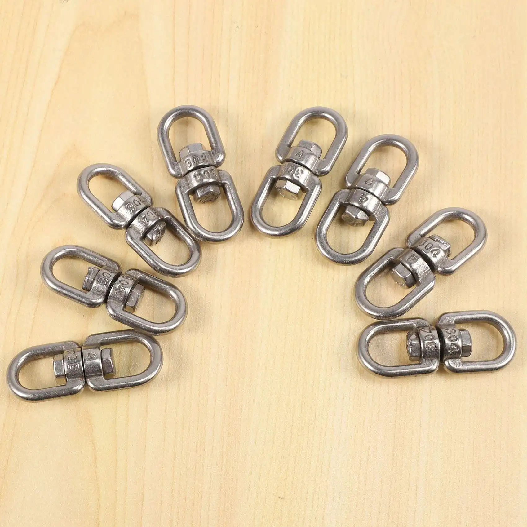 

BHBD-8PCS Stainless Steel Hanging Basket Spinners Plant Hanger Swivel Hook Swivel Clip For Dog Lead, Flower Pot Basket (M4)