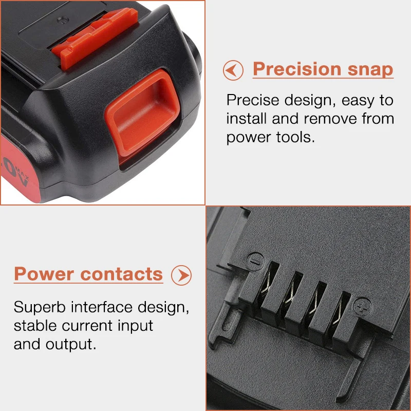 LB20 18V 20V 3500mah Li-ion Cordless Power Tool Replacement Rechargeable Battery for Black Decker LBXR20 BL1318 BL2018 LBX4020