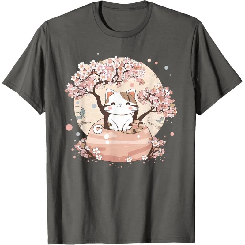 

Cherry Blossom Tree Cat Japanese Aesthetic Vaporwave Anime T-Shirt