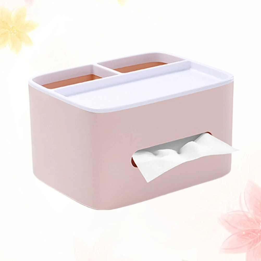

Double-layer Tissue Box Style Office Home Plastic ABS PP Bright Colors Desktop Organizer Waterproof Dustproof