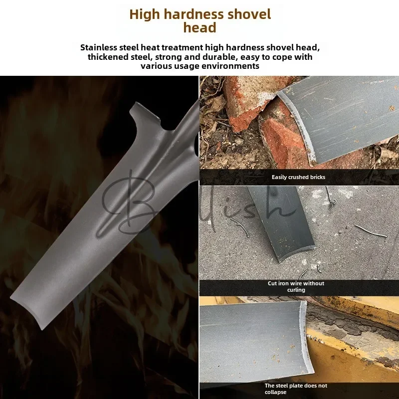 Manganese steel shovel, tree digging shovel, outdoor digging pit, soil loosening artifact, special agricultural tools for roots