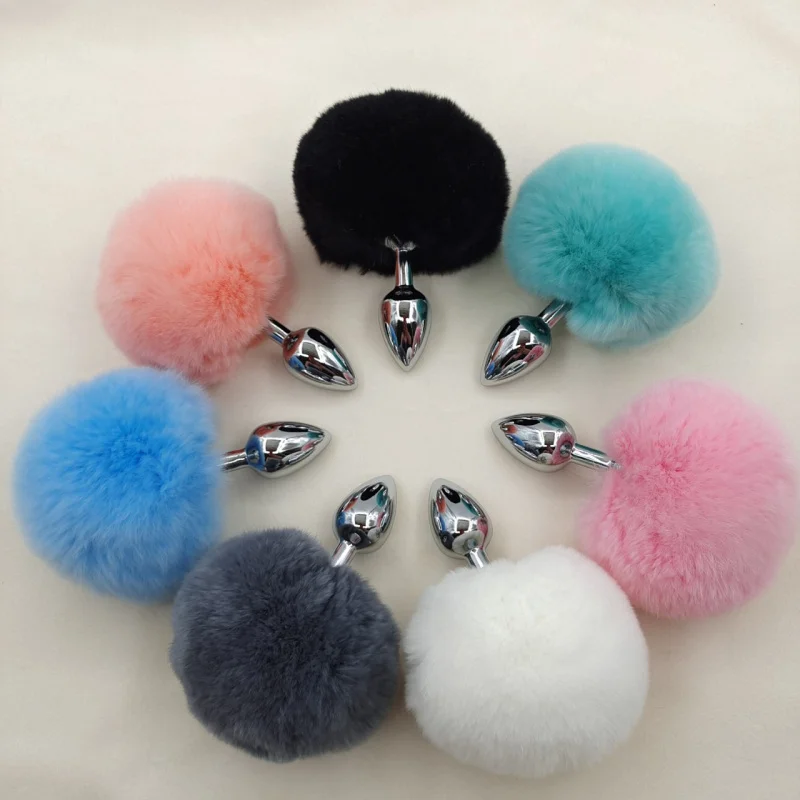 Rex Rabbit Whole Fur Ball Adult Back Court Detachable Butt Plug Anal Dilatation Device Sex Product One Piece Dropshipping Made b