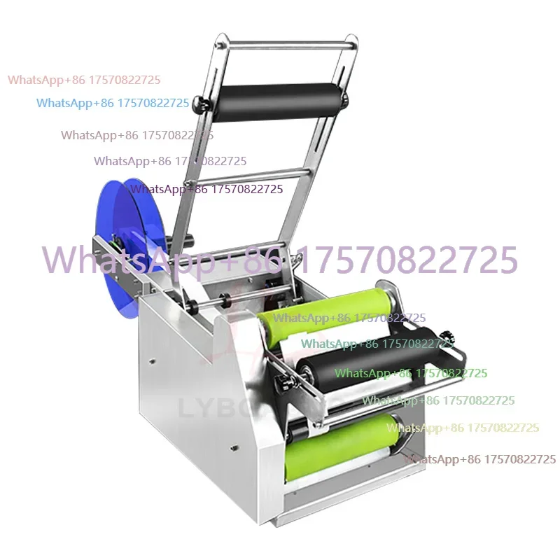 Semi-automatic Handheld Round Bottle Labeling Machine Counting Function Self-adhesive Labelers Suit for 12-150mm Bottle Label