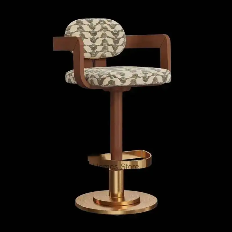 Decoration Height Adjustable Bar Chair Traditional Banquetas Counter Bar Chair Nordic Elegant Chaise Velours Balcony Furniture