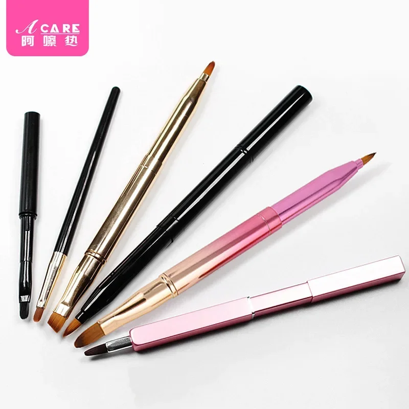 Pinceau à lèvres B1 P49-toile à lèvres débutant facile à utiliser brillant à lèvres vernis à lèvres contour naturel forme de lèvre pinceau de maquillage portable extensible