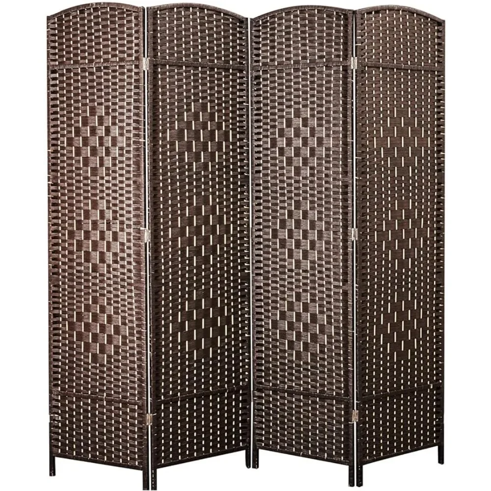 

Weave Fiber Room Divider Portable Partition Folding Study and Sitting Room Dining Screen Partition Wall Panels Screens Dividers